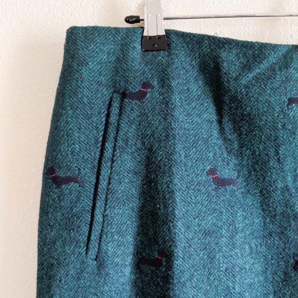 Talbots Dachshund Embroidered Scalloped Skirt NWOT - Picture 4 of 5